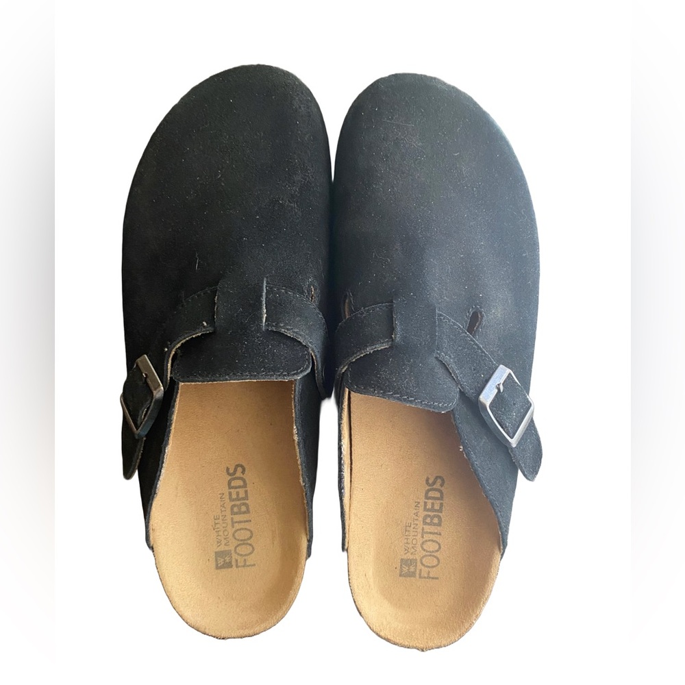 Black Women's Suede Mules